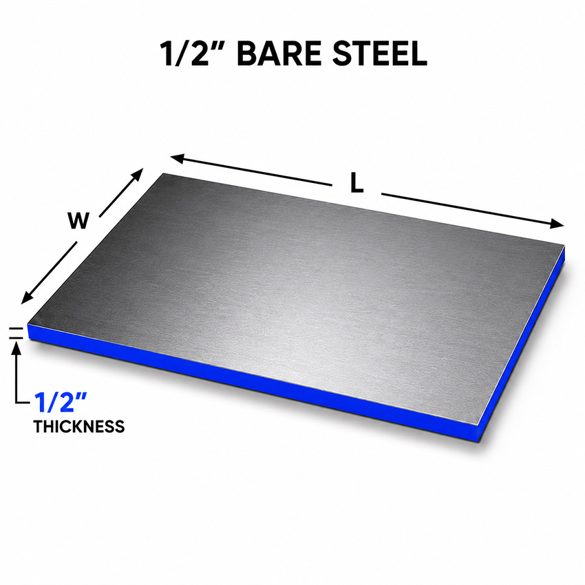 1/2 bare steel plate A36