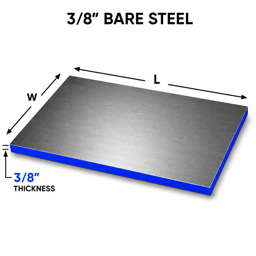 3/8 bare steel plate A36